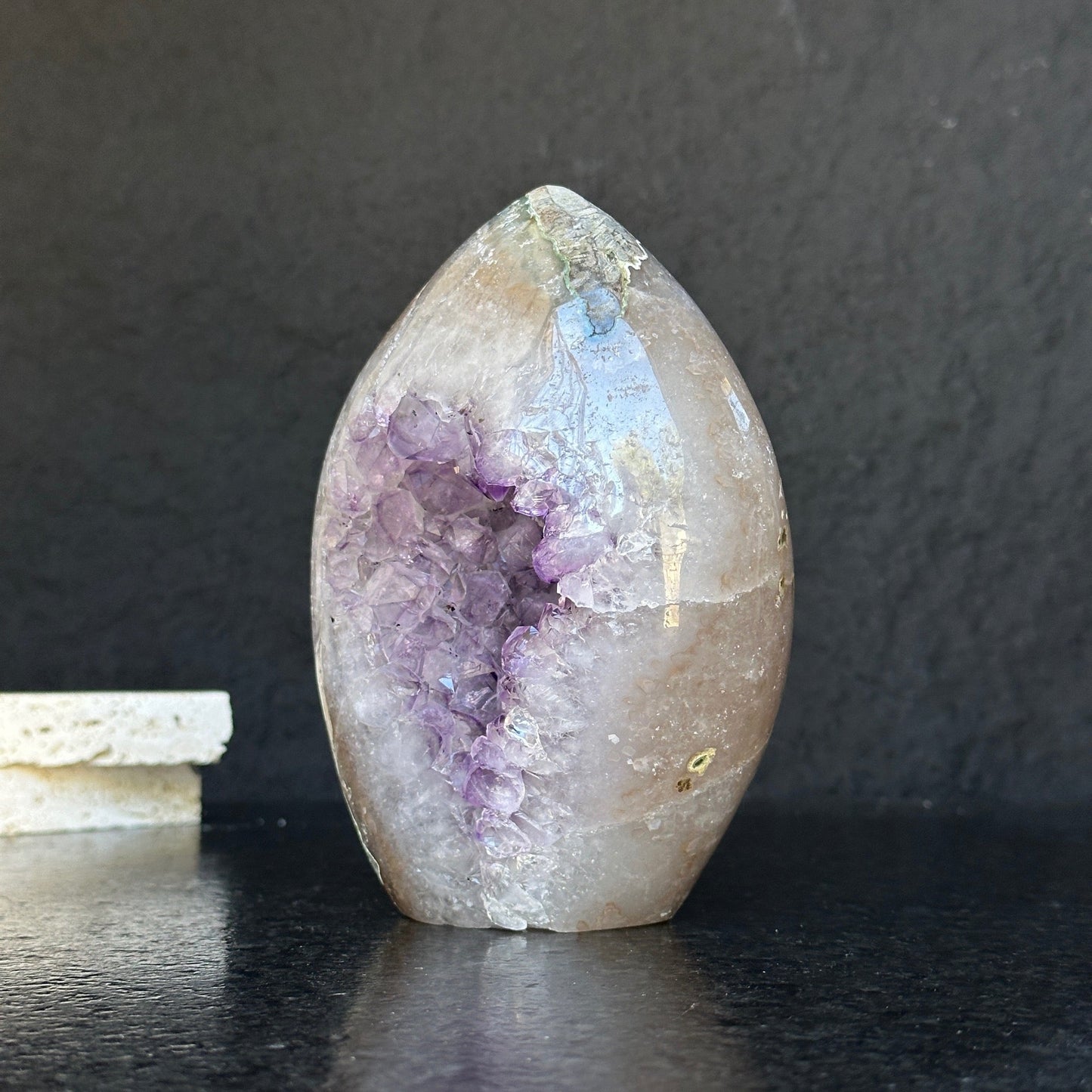 Crystal Geode, home decor with crystals eggs, quartz and agate find
