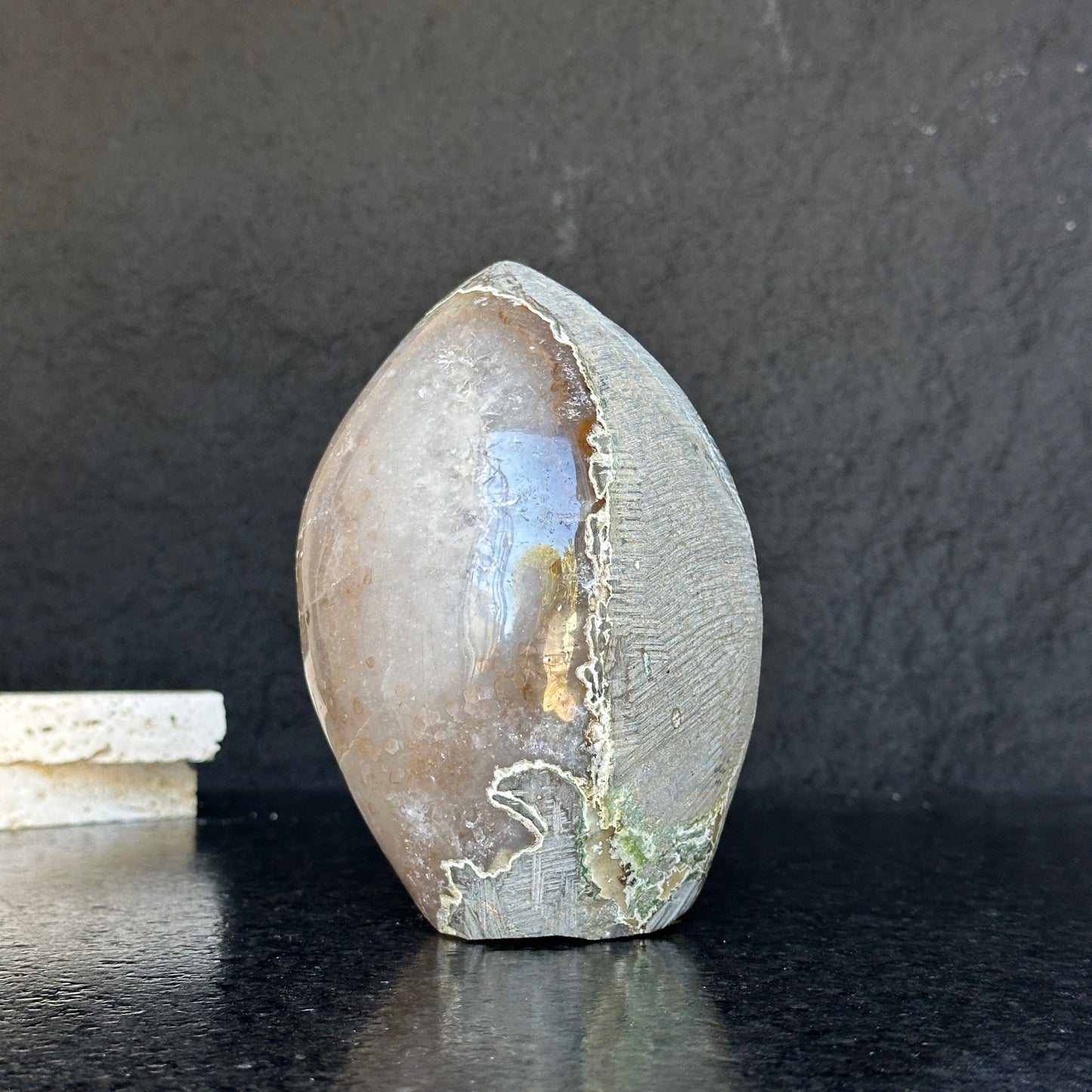 Crystal Geode, home decor with crystals eggs, quartz and agate find