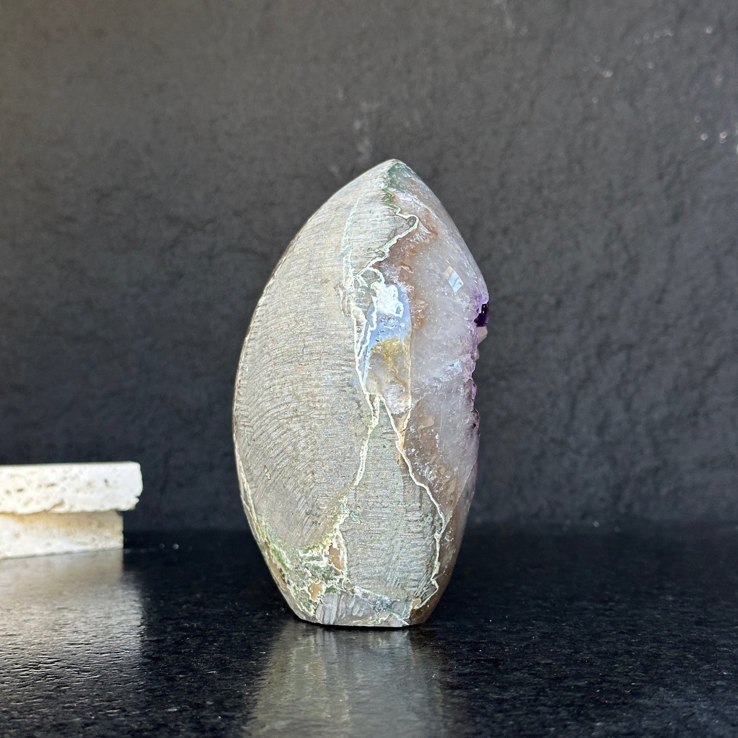 Crystal Geode, home decor with crystals eggs, quartz and agate find