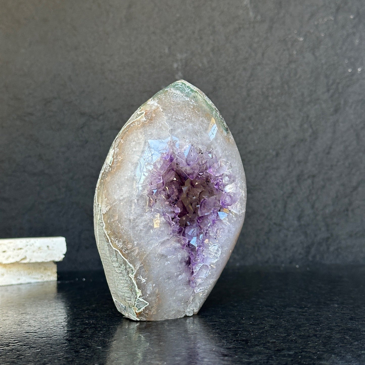 Crystal Geode, home decor with crystals eggs, quartz and agate find