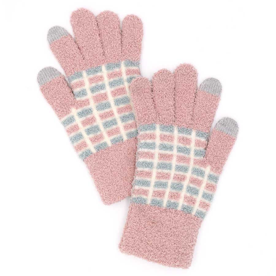 Cozy Colorblocked Smart Touch Gloves