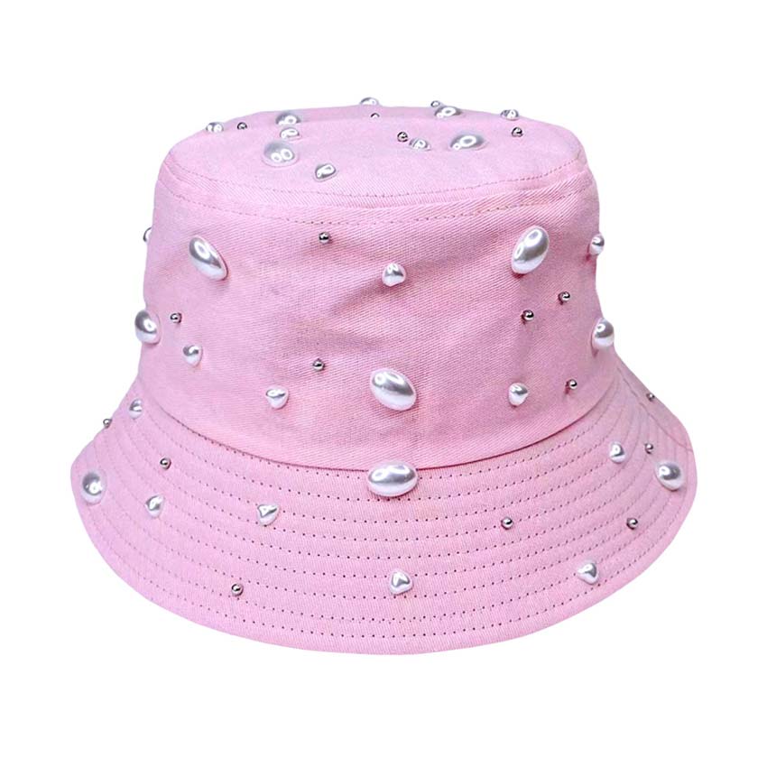 Pearl Embellished Bucket Hat