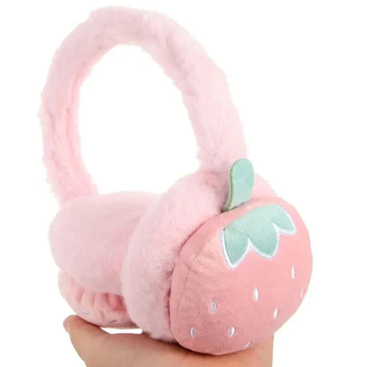 Orejas de fresa rosa Kawaii