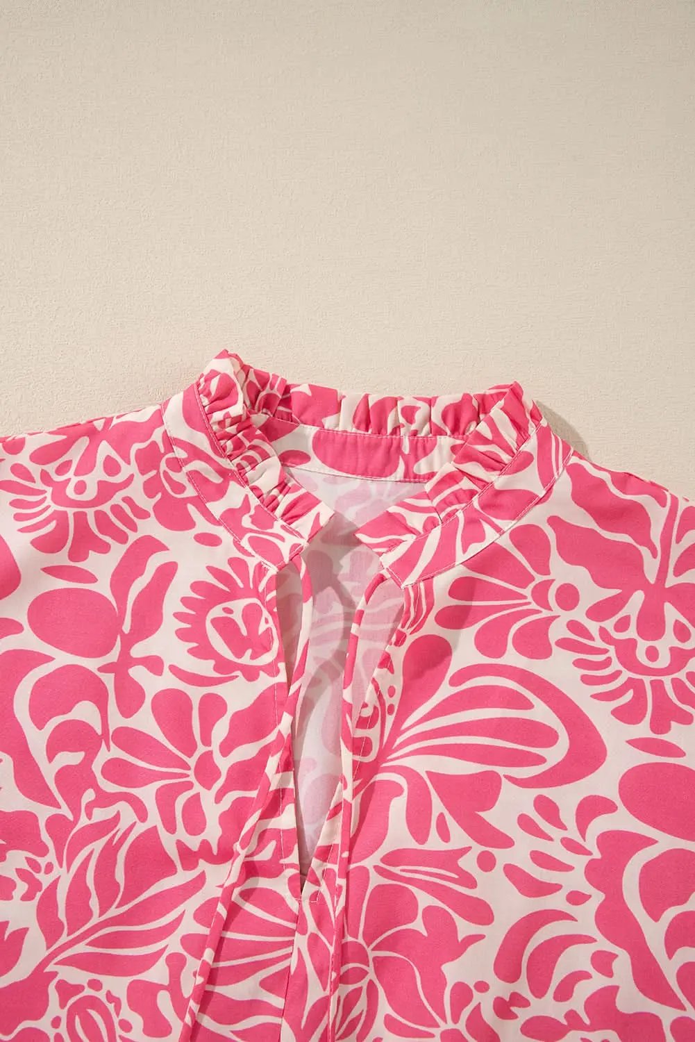 Love Salve Plus Size Floral Blouse With Puff Sleeves — Daily Wear