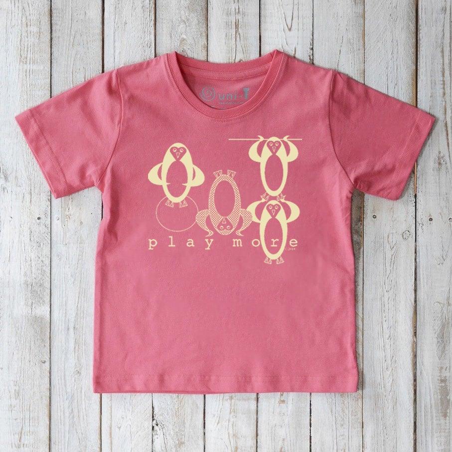 "Play More" Penguin T-Shirt for Kids