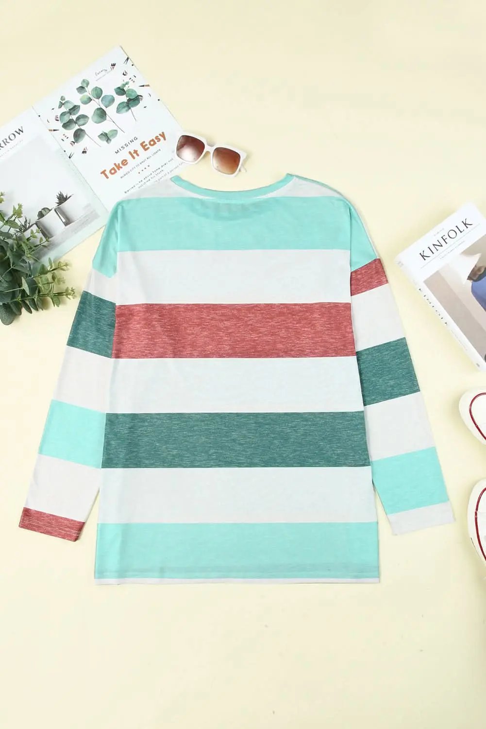 Sweaters Love Salve Colorblock Pullover Women's Spring Fashion Top + Comfy Fit