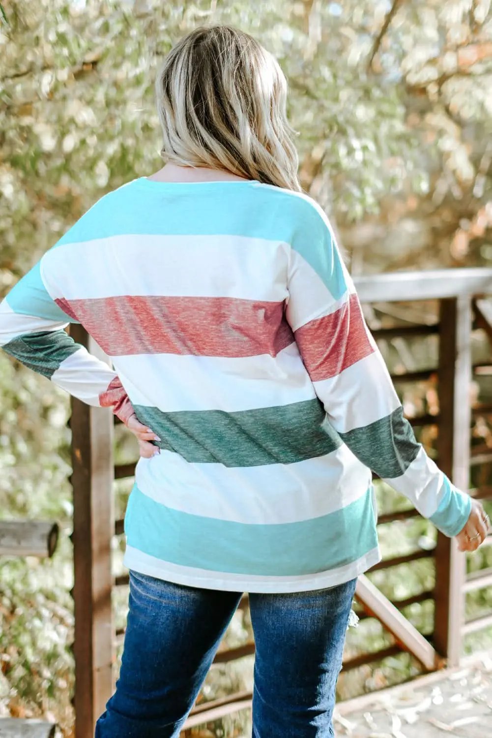 Sweaters Love Salve Colorblock Pullover Women's Spring Fashion Top + Comfy Fit