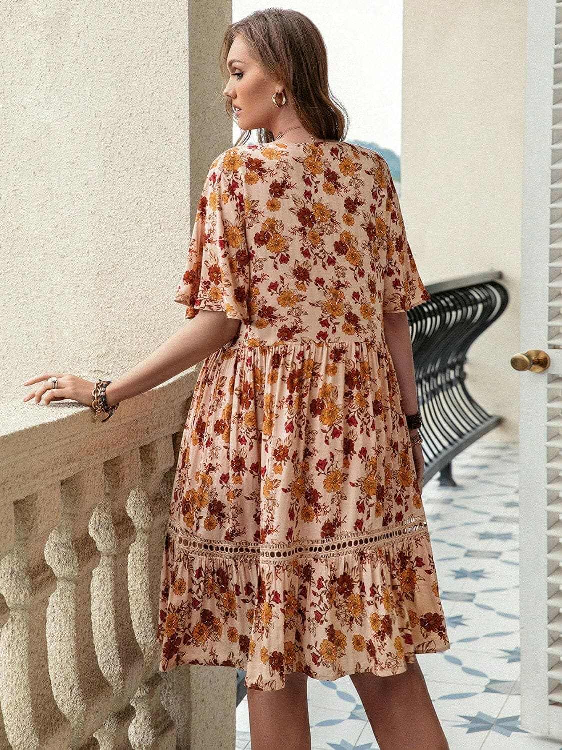 Dresses Trendsi Floral Lace Dress Women's Plus Size Party Dress - Elegant & Flattering