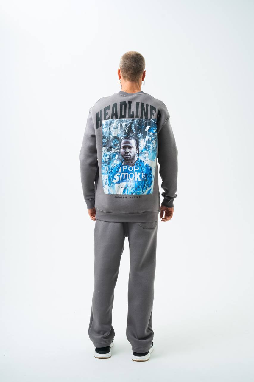 Sudadera extragrande unisex Pop Smoke "Headliner" con gráfico