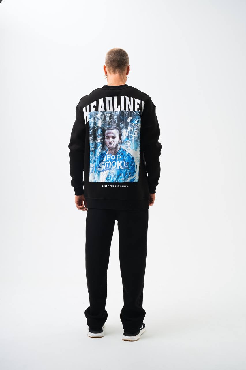 Sudadera extragrande unisex Pop Smoke "Headliner" con gráfico