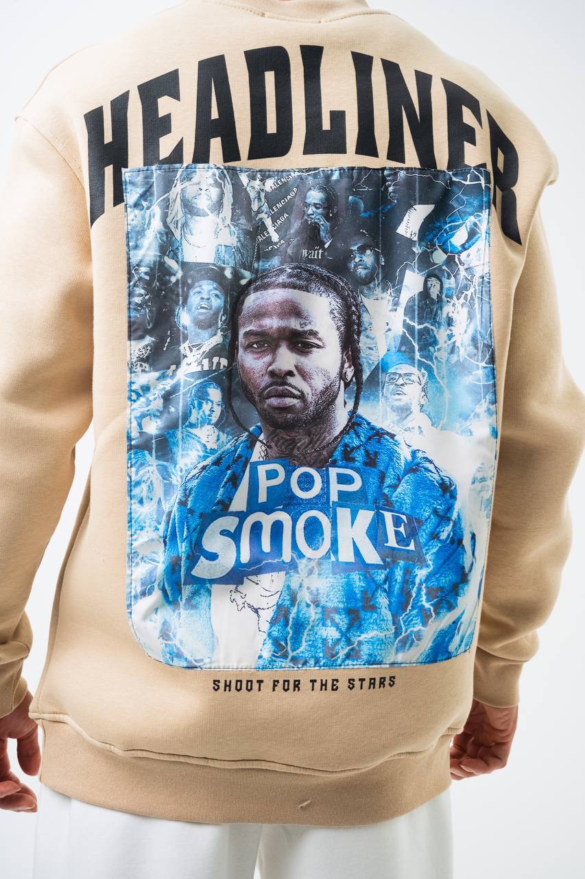 Sudadera extragrande unisex Pop Smoke "Headliner" con gráfico