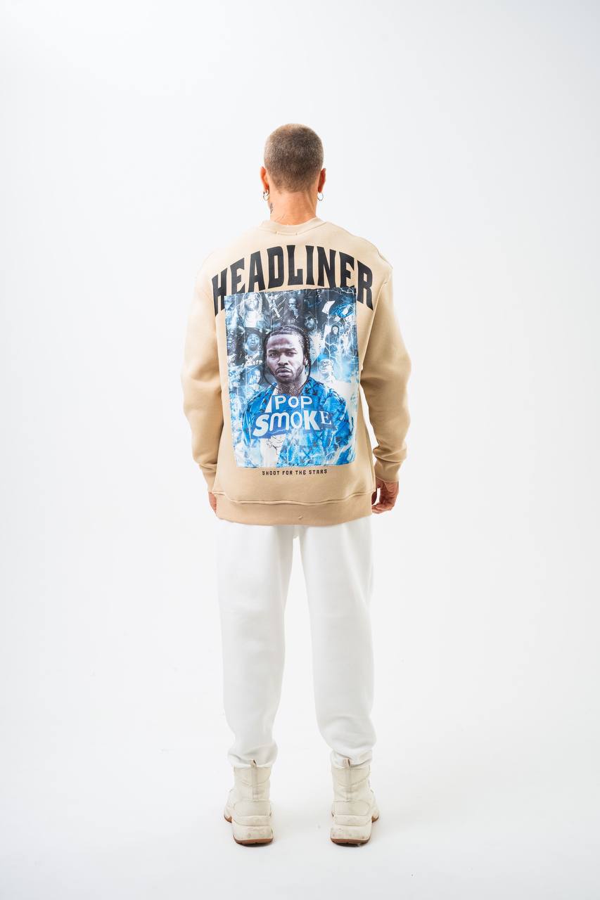 Sudadera extragrande unisex Pop Smoke "Headliner" con gráfico