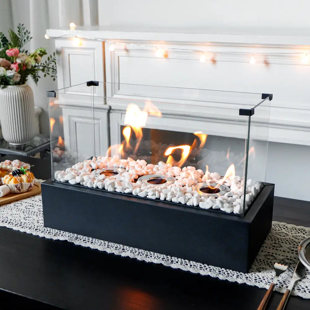 18''L Rectangular Large Tabletop Fire Pit (Only US)