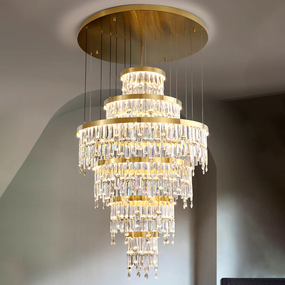 Candelabro de cristal para escaleras Prazzo Ring