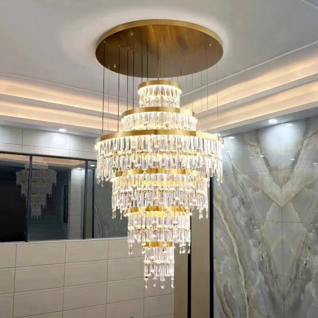 Candelabro de cristal para escaleras Prazzo Ring