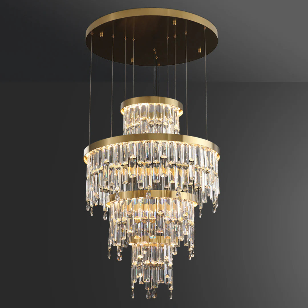 Candelabro de cristal para escaleras Prazzo Ring