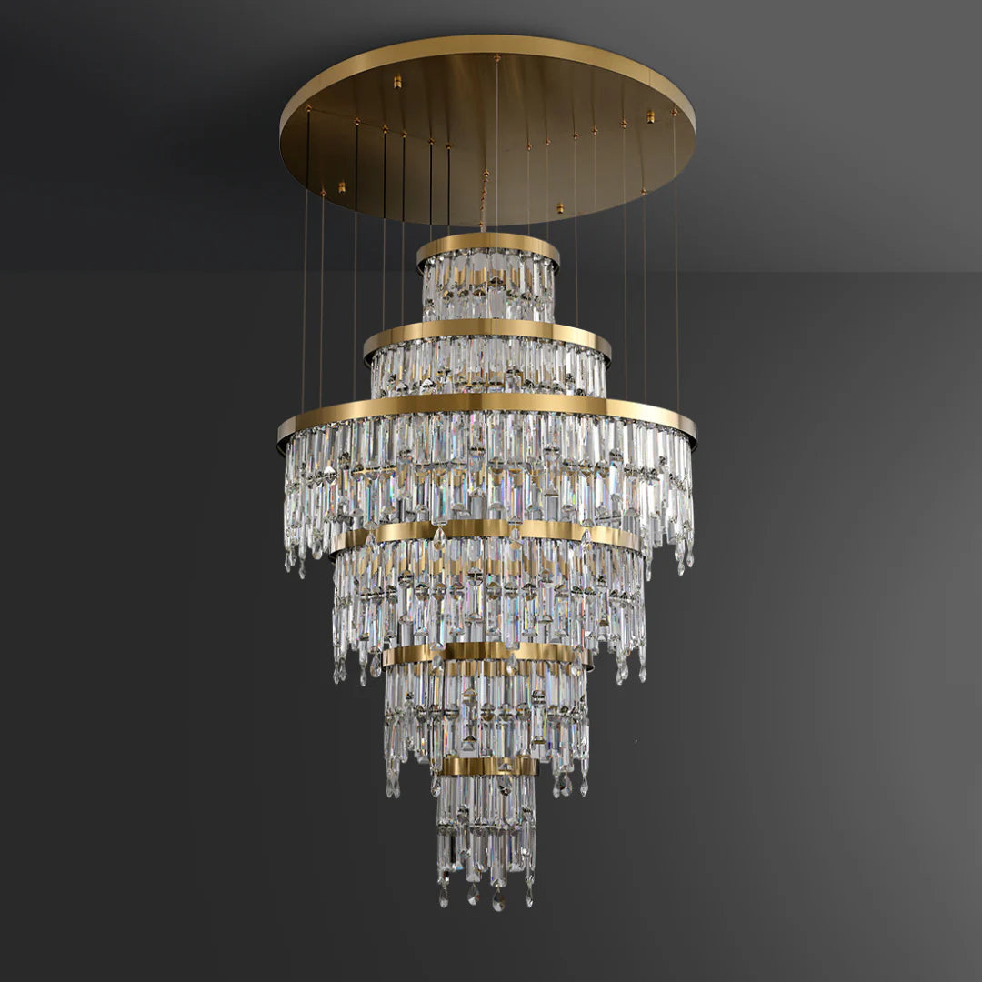 Candelabro de cristal para escaleras Prazzo Ring