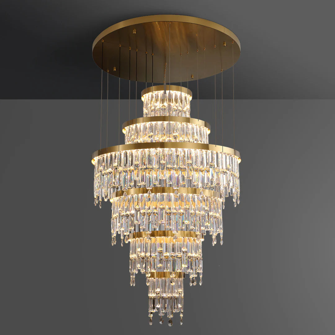 Candelabro de cristal para escaleras Prazzo Ring