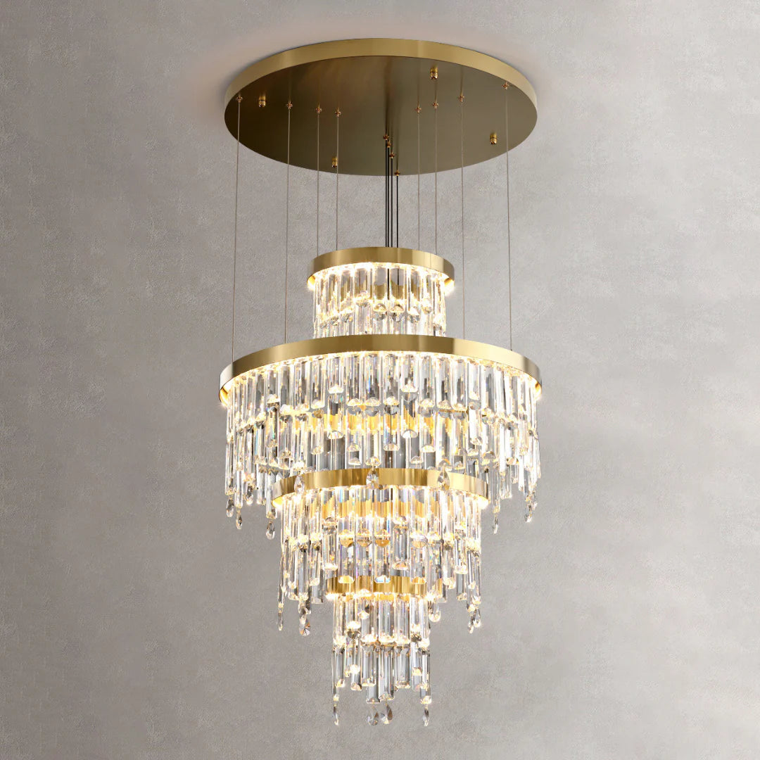 Candelabro de cristal para escaleras Prazzo Ring