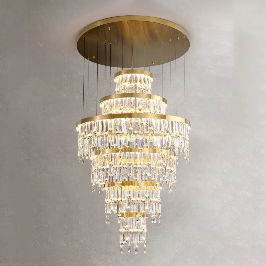 Candelabro de cristal para escaleras Prazzo Ring