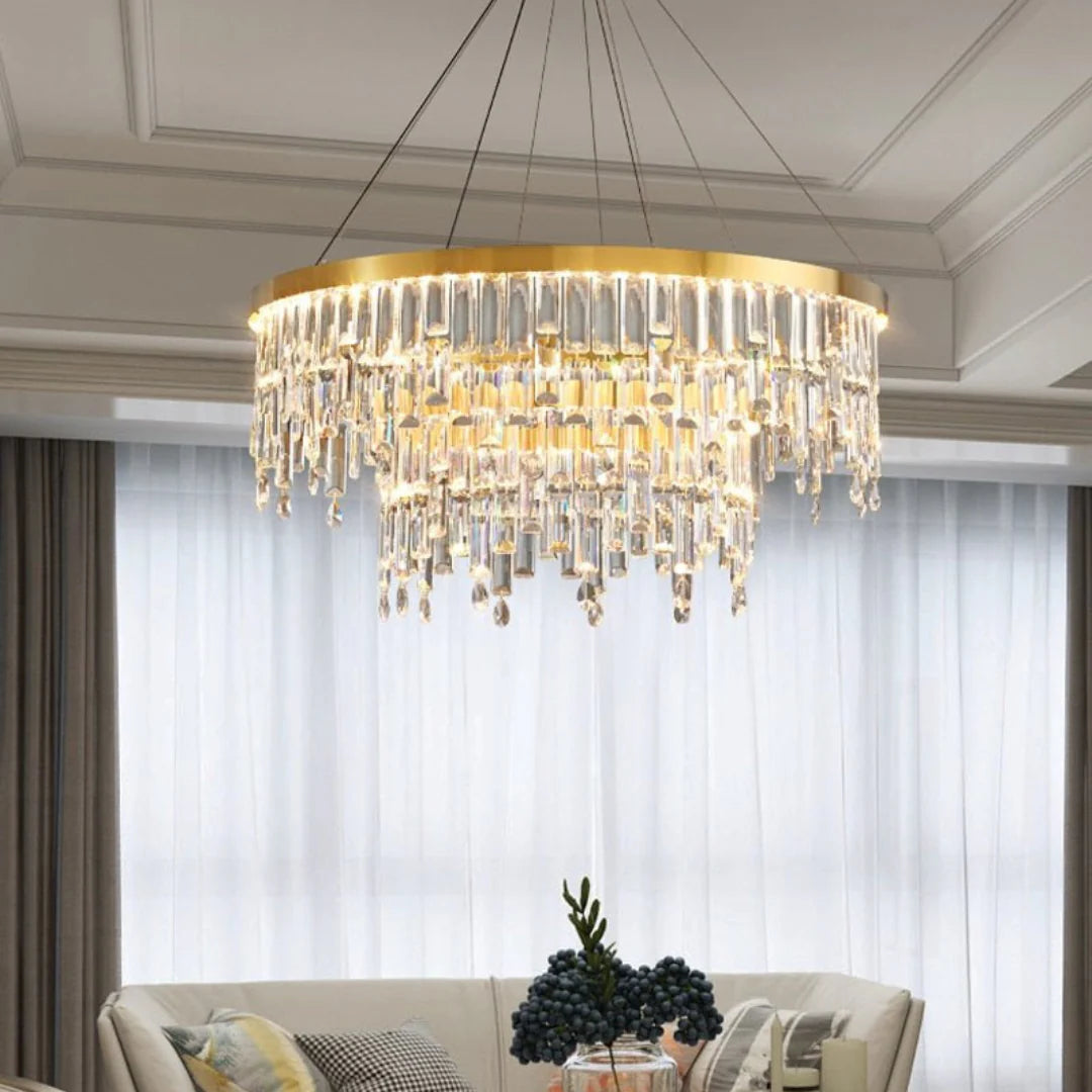 Candelabro de cristal para escaleras Prazzo Ring