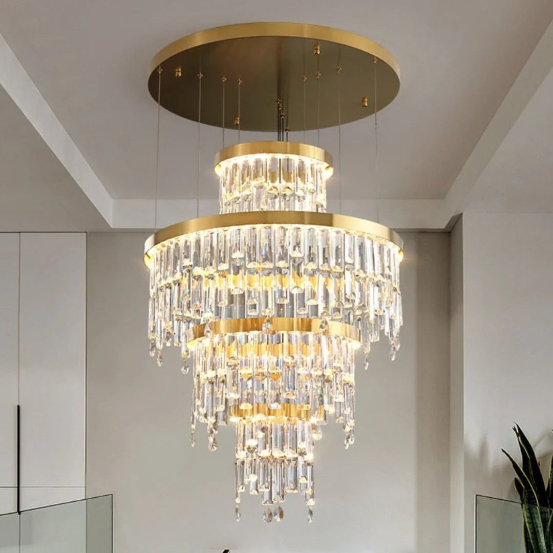 Candelabro de cristal para escaleras Prazzo Ring
