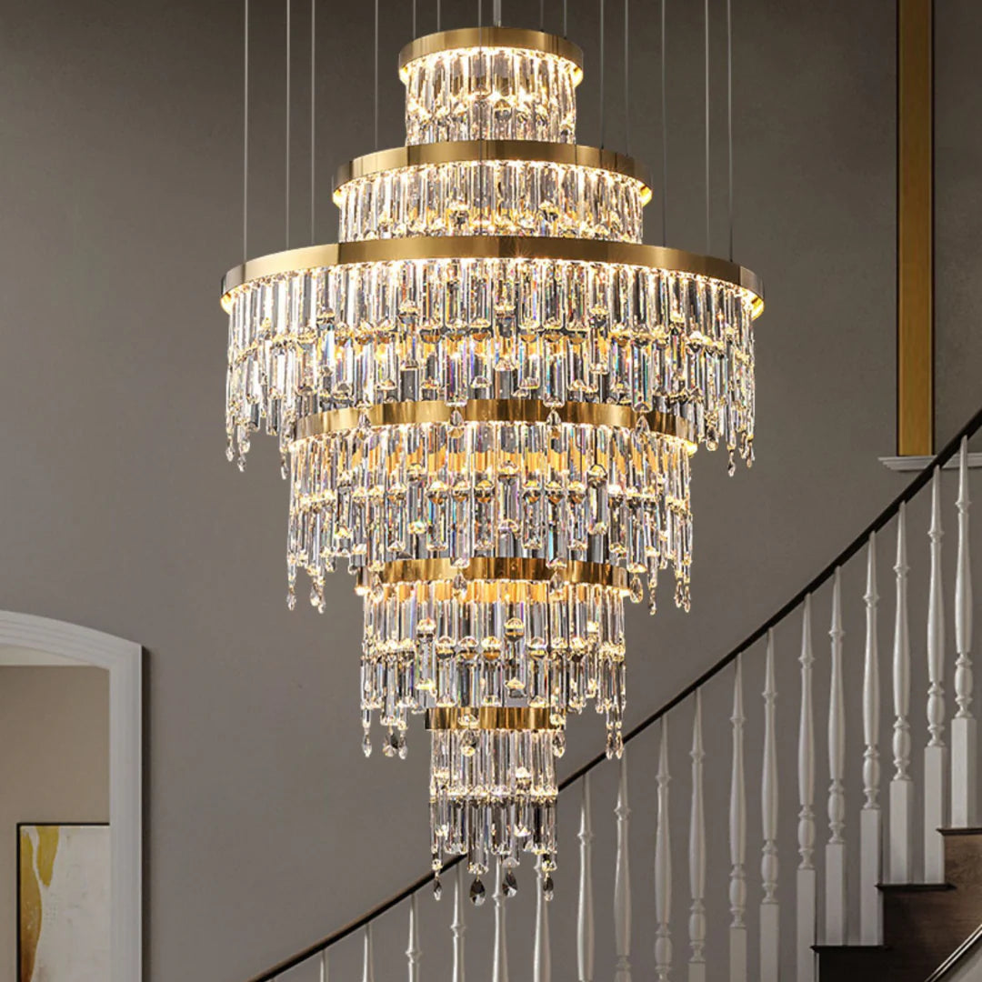 Candelabro de cristal para escaleras Prazzo Ring
