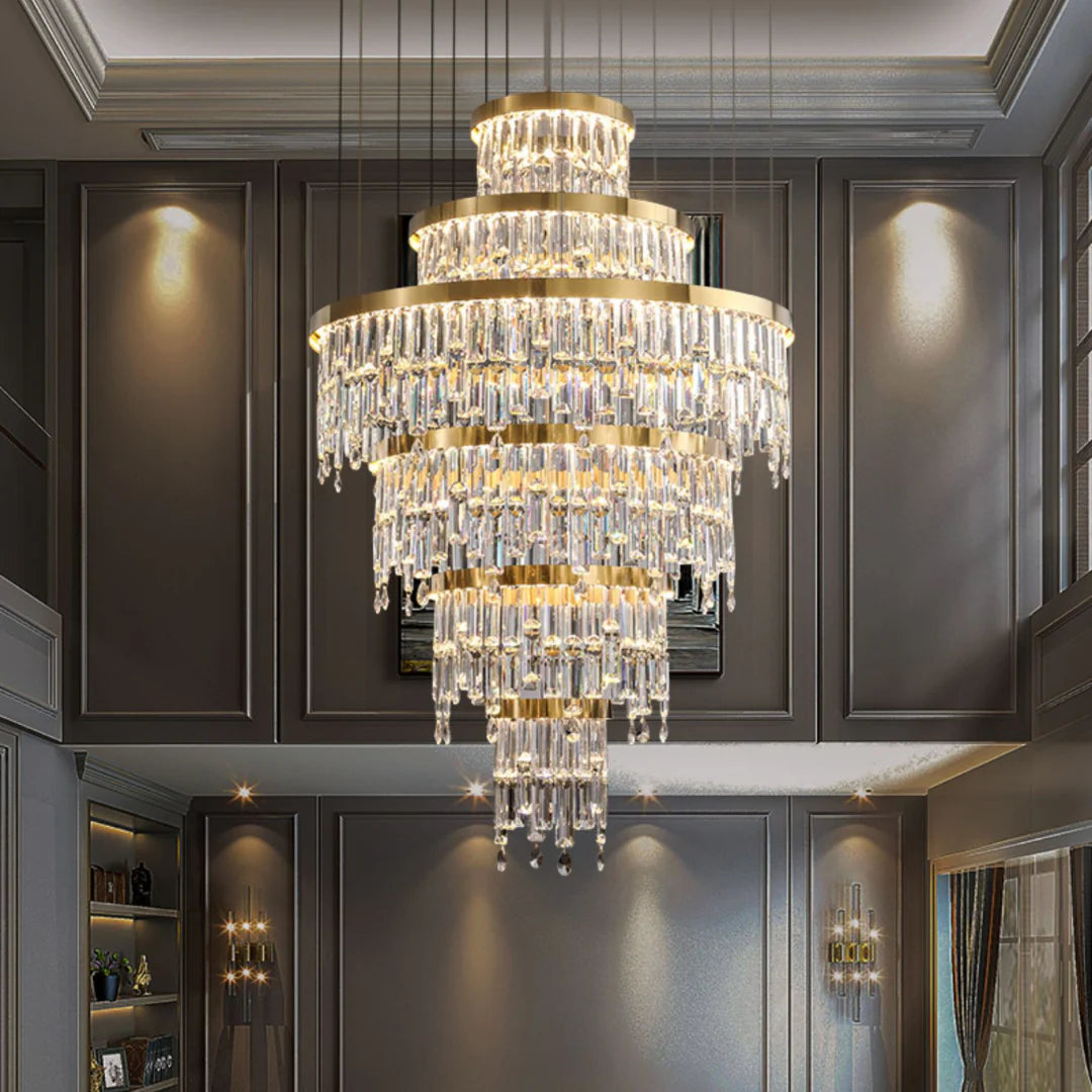 Candelabro de cristal para escaleras Prazzo Ring