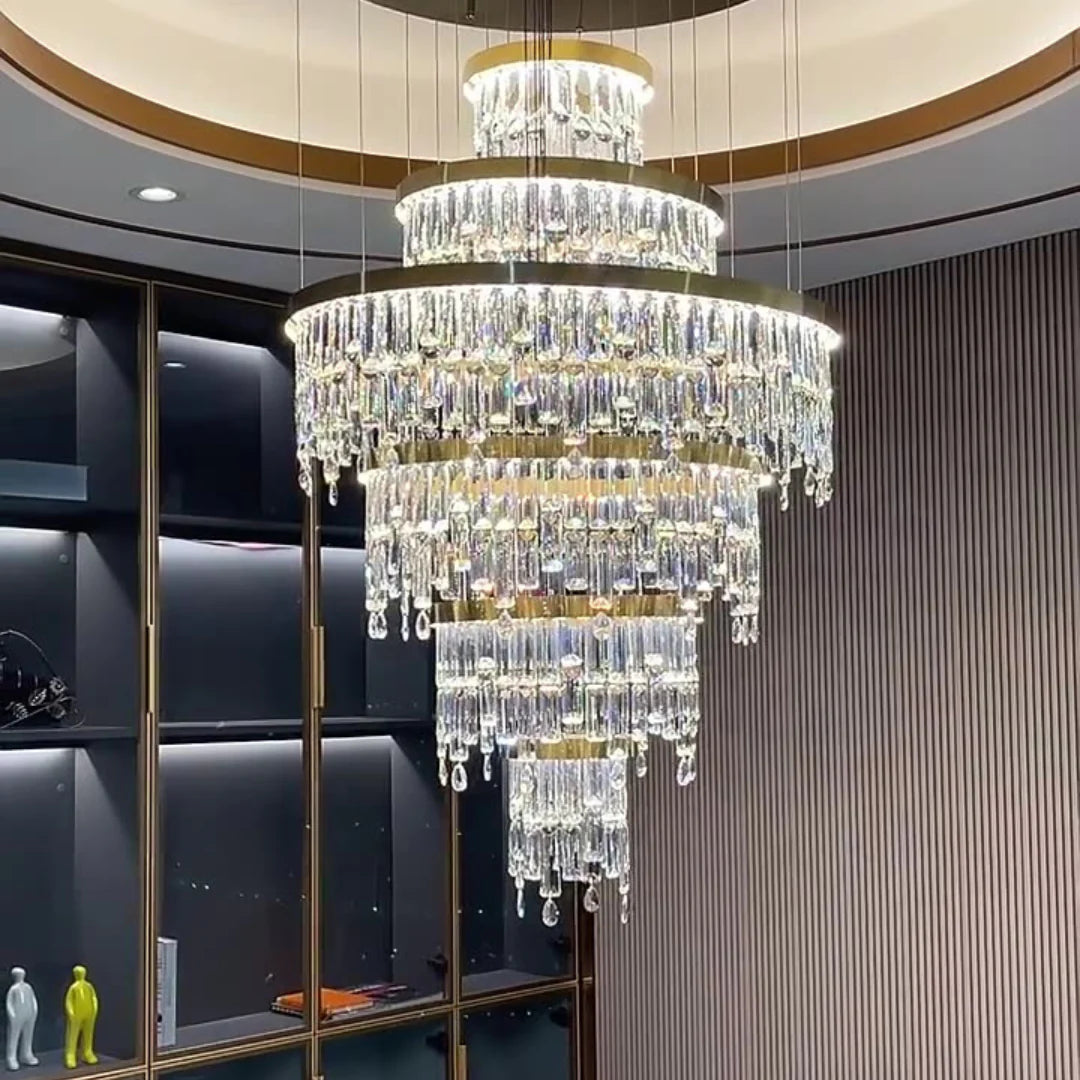 Candelabro de cristal para escaleras Prazzo Ring