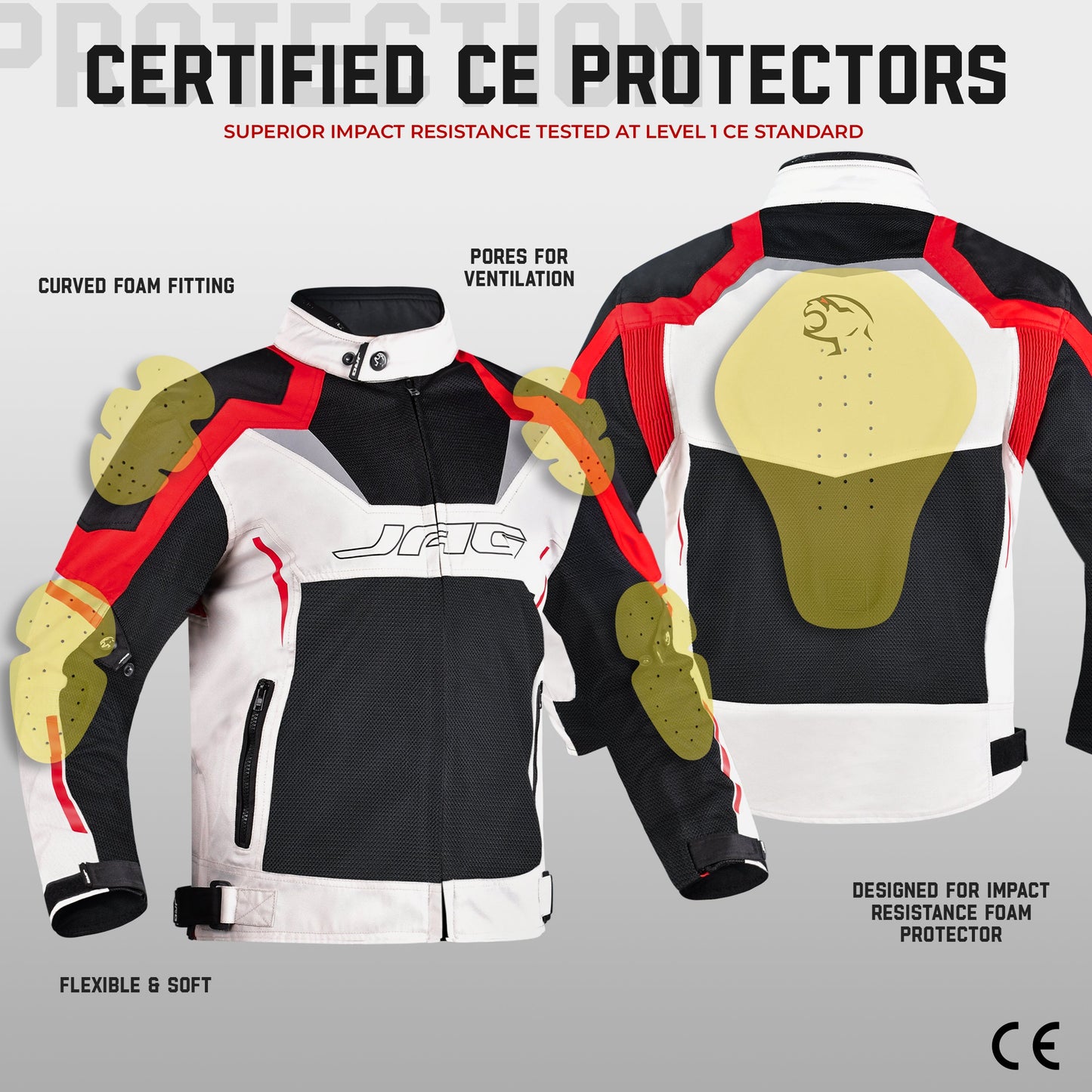 Chaqueta de moto Horizon | Chaqueta protectora con certificación CE