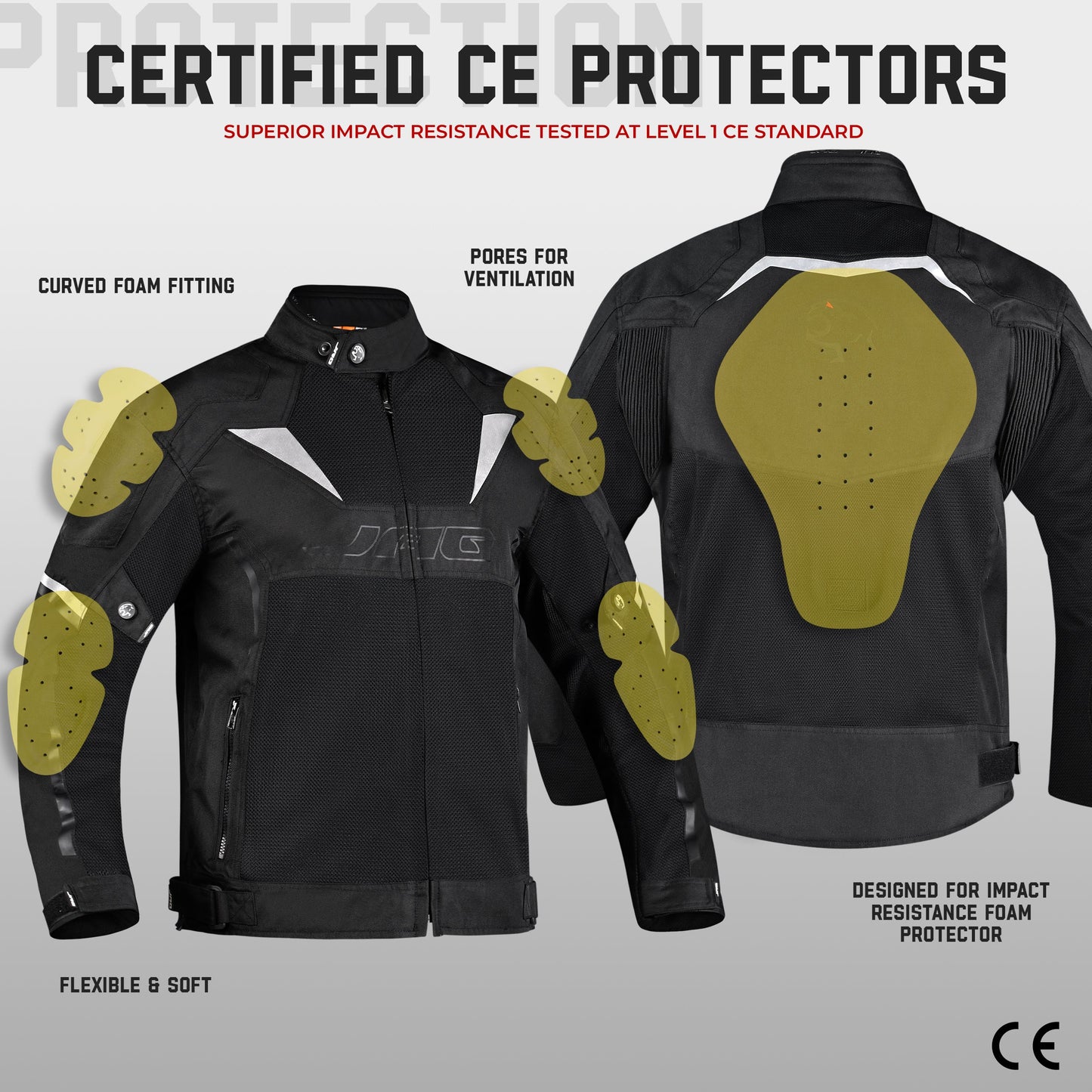 Chaqueta de moto Horizon | Chaqueta protectora con certificación CE