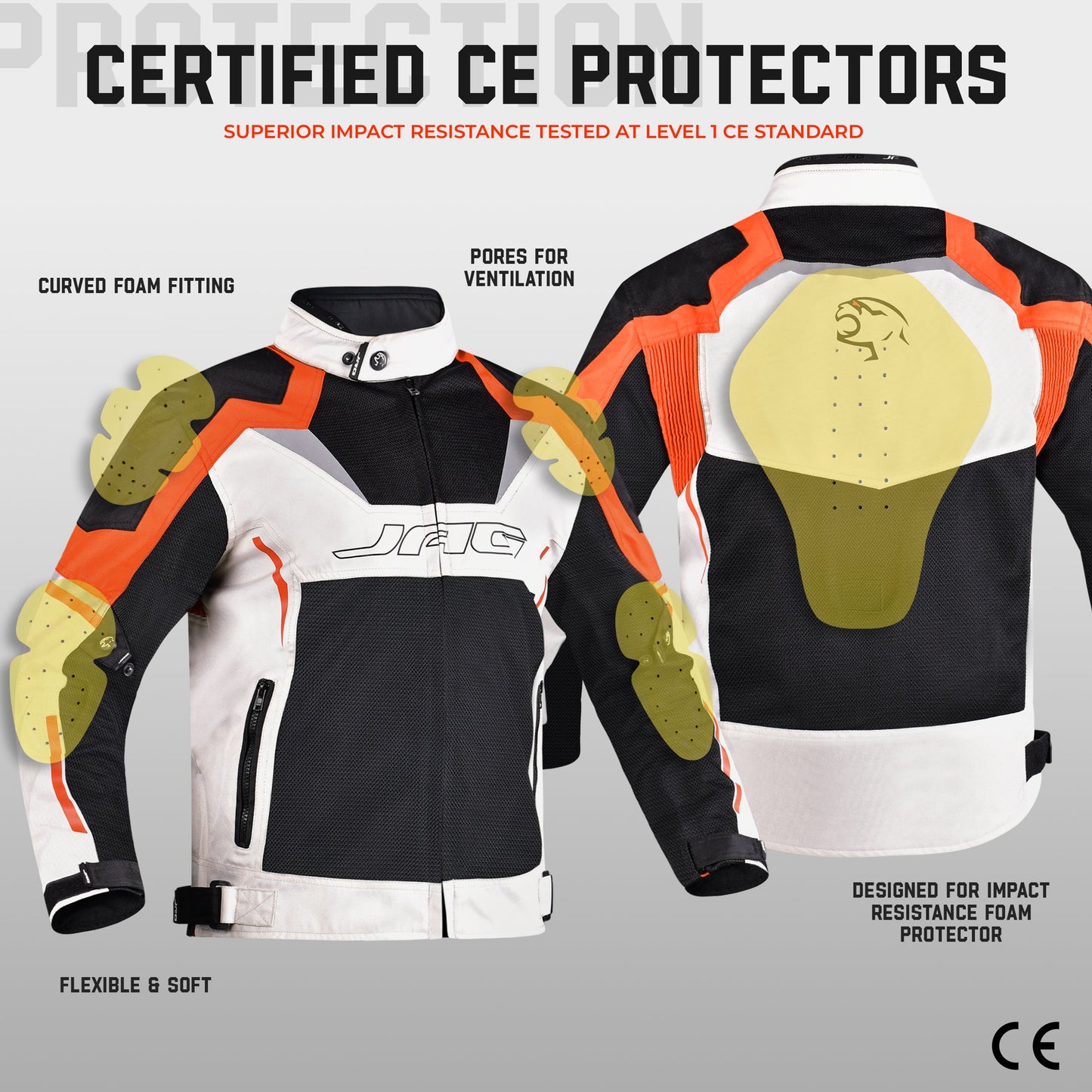 Chaqueta de moto Horizon | Chaqueta protectora con certificación CE