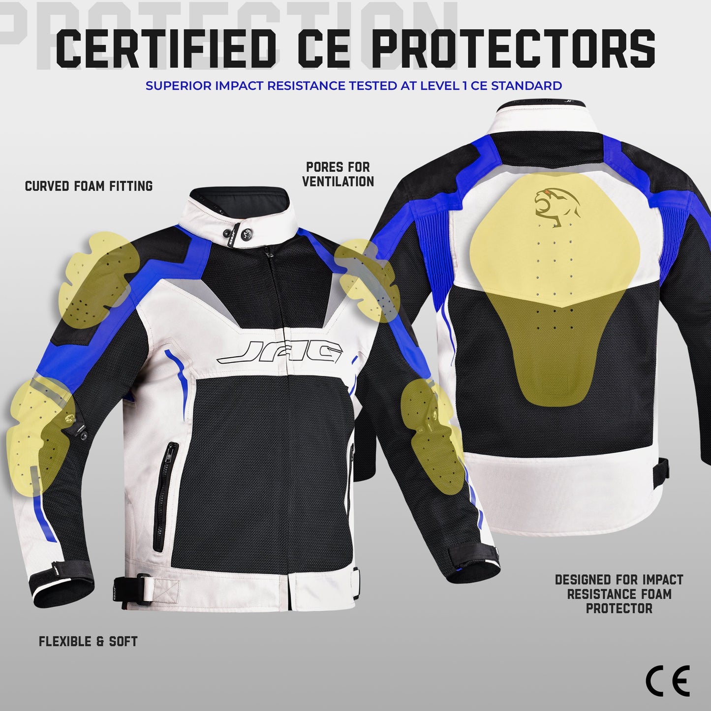 Chaqueta de moto Horizon | Chaqueta protectora con certificación CE