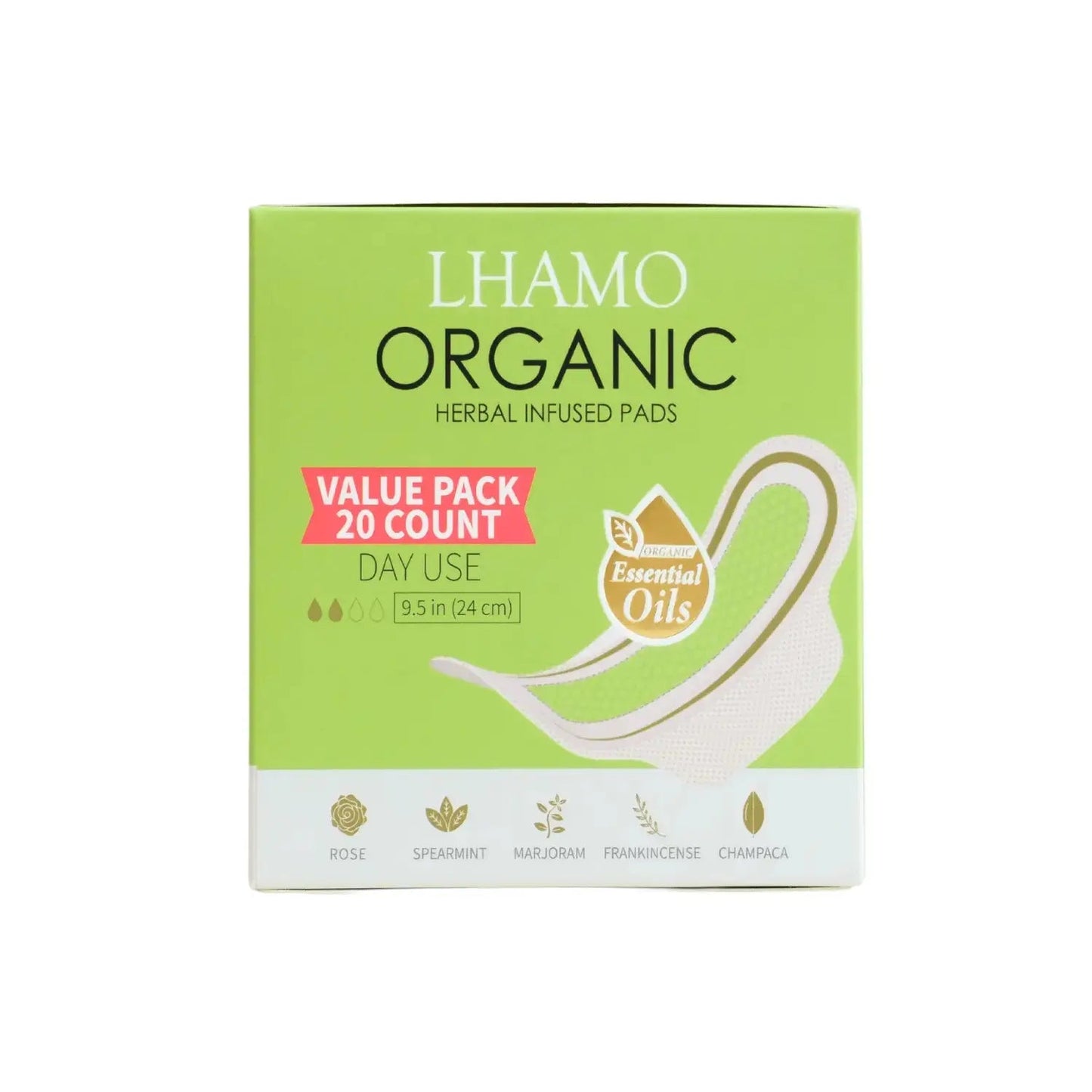 Pure Care Organic Herbal Infused Pads - Day Use