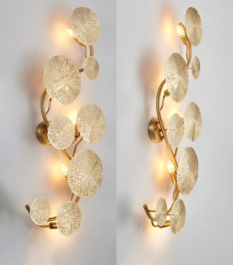 Aplique de pared Hoja de Loto