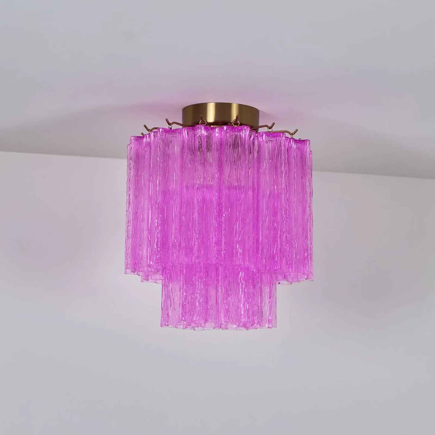 Lámpara de Techo Murano Tubos de Cristal Púrpura