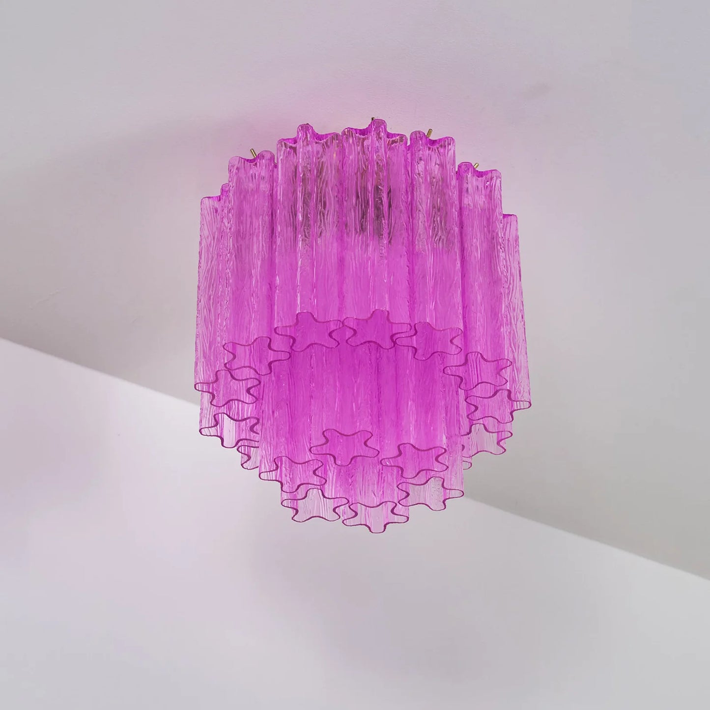 Lámpara de Techo Murano Tubos de Cristal Púrpura