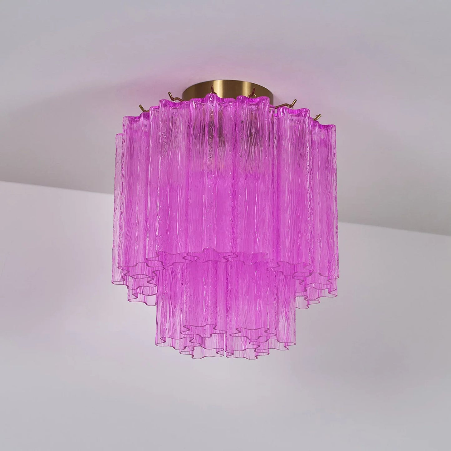 Lámpara de Techo Murano Tubos de Cristal Púrpura