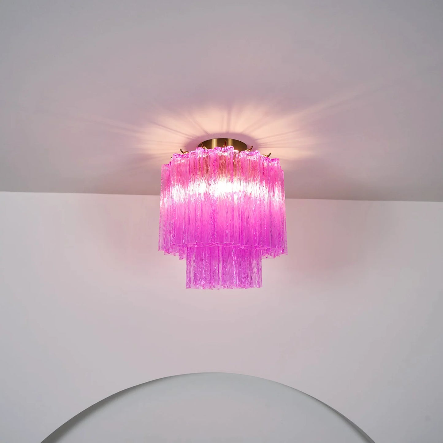 Lámpara de Techo Murano Tubos de Cristal Púrpura