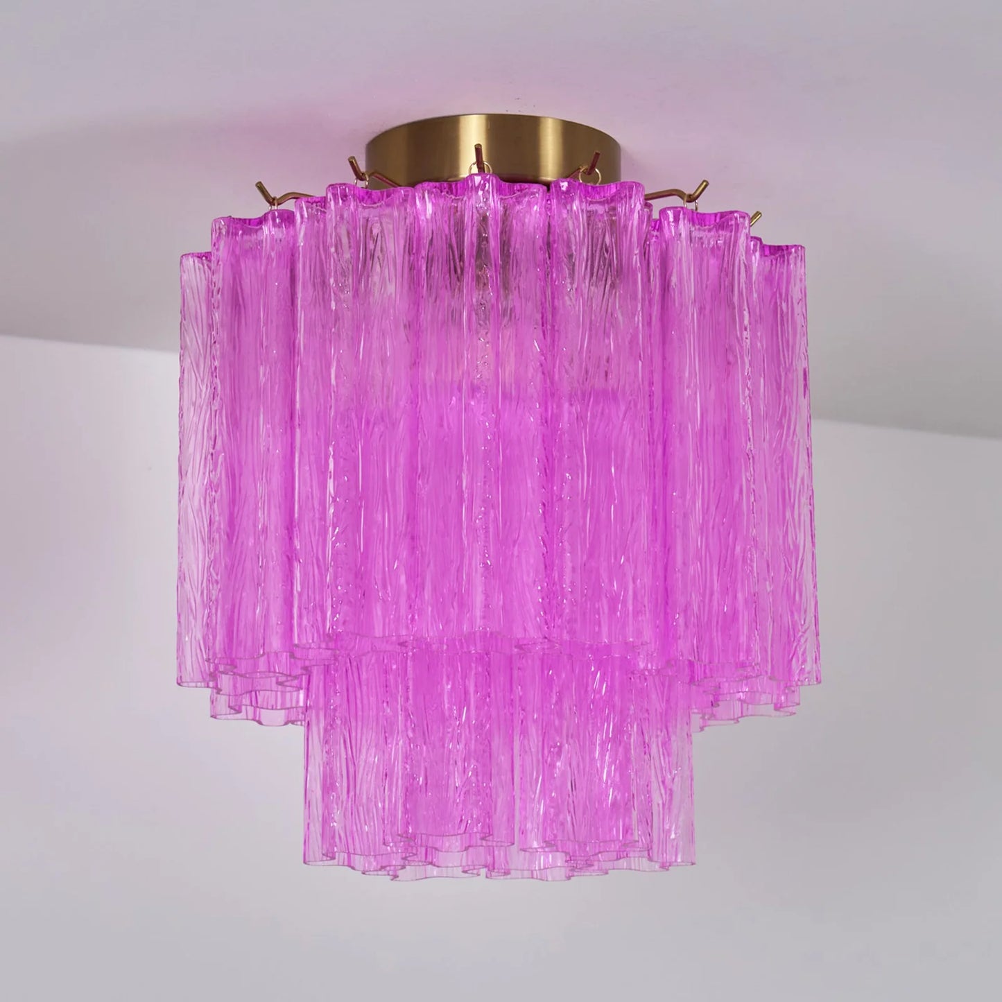 Lámpara de Techo Murano Tubos de Cristal Púrpura