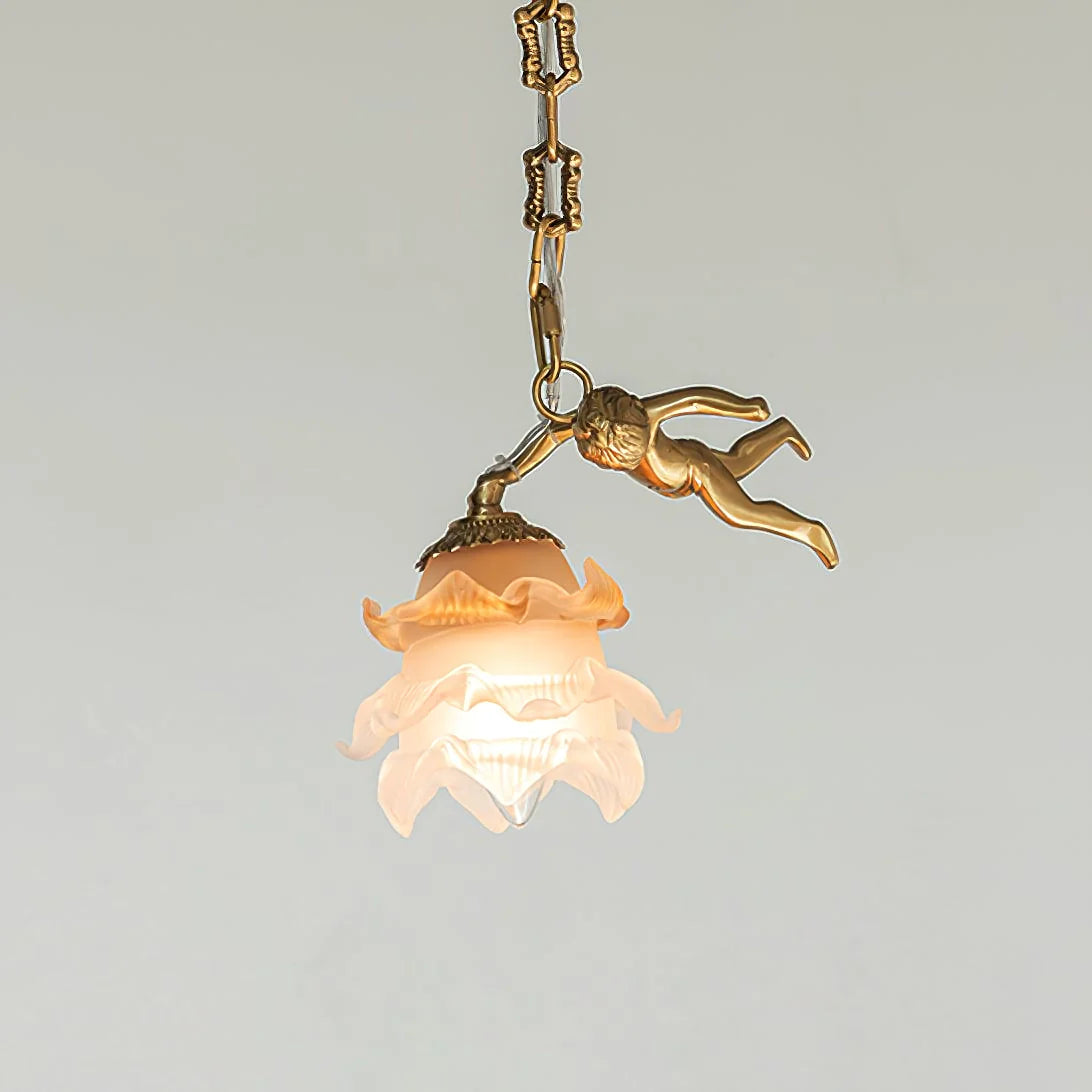 Suspension de Latón con Estatuillas de Putti