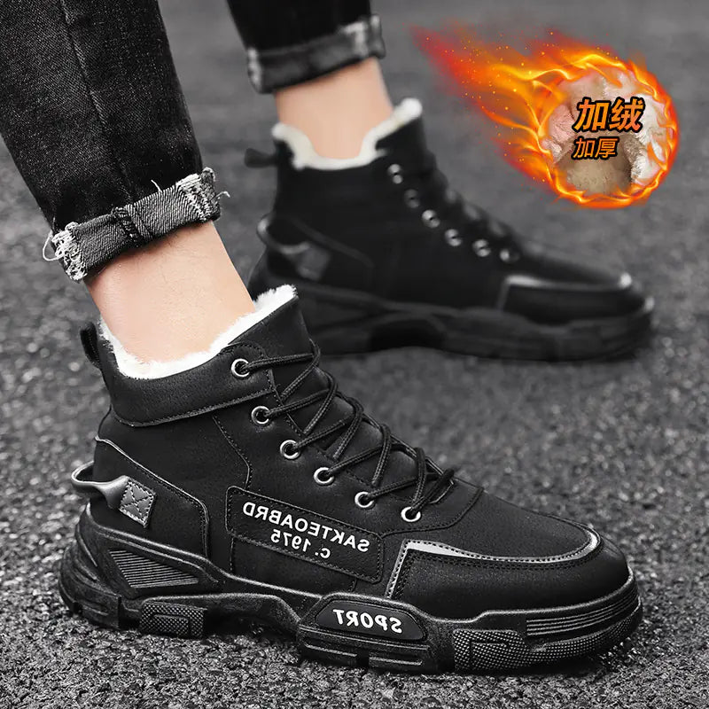 Boys' Cotton Winter Boots - Thick Warm Casual Shoes