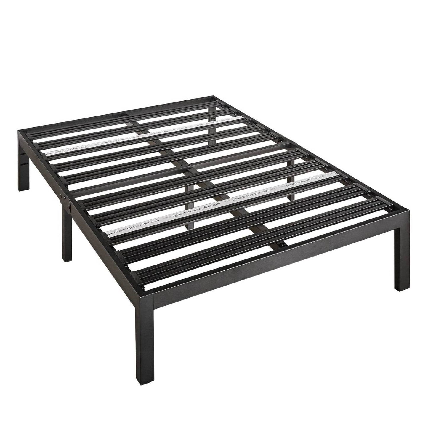 Base de Cama Queen de Metal con Plataforma y Listones de Acero Reforzado de 3.86 Pulgadas de Ancho
