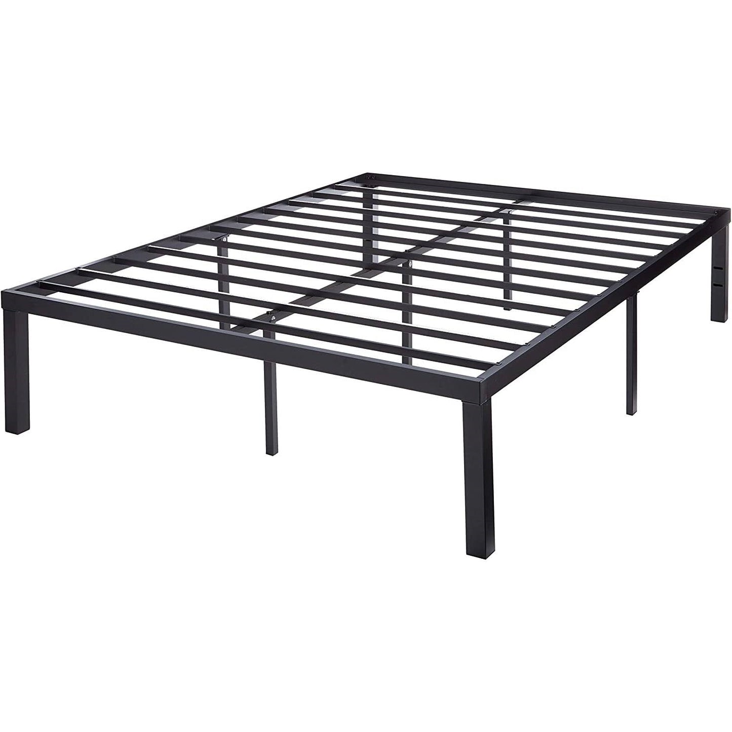 Base de cama Queen moderna de plataforma de acero resistente de 16 pulgadas