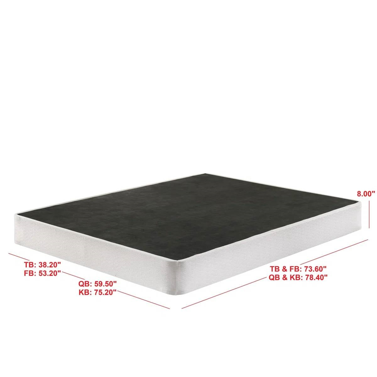 Base para colchón con estructura metálica de muelles de 8 pulgadas tamaño Queen con funda