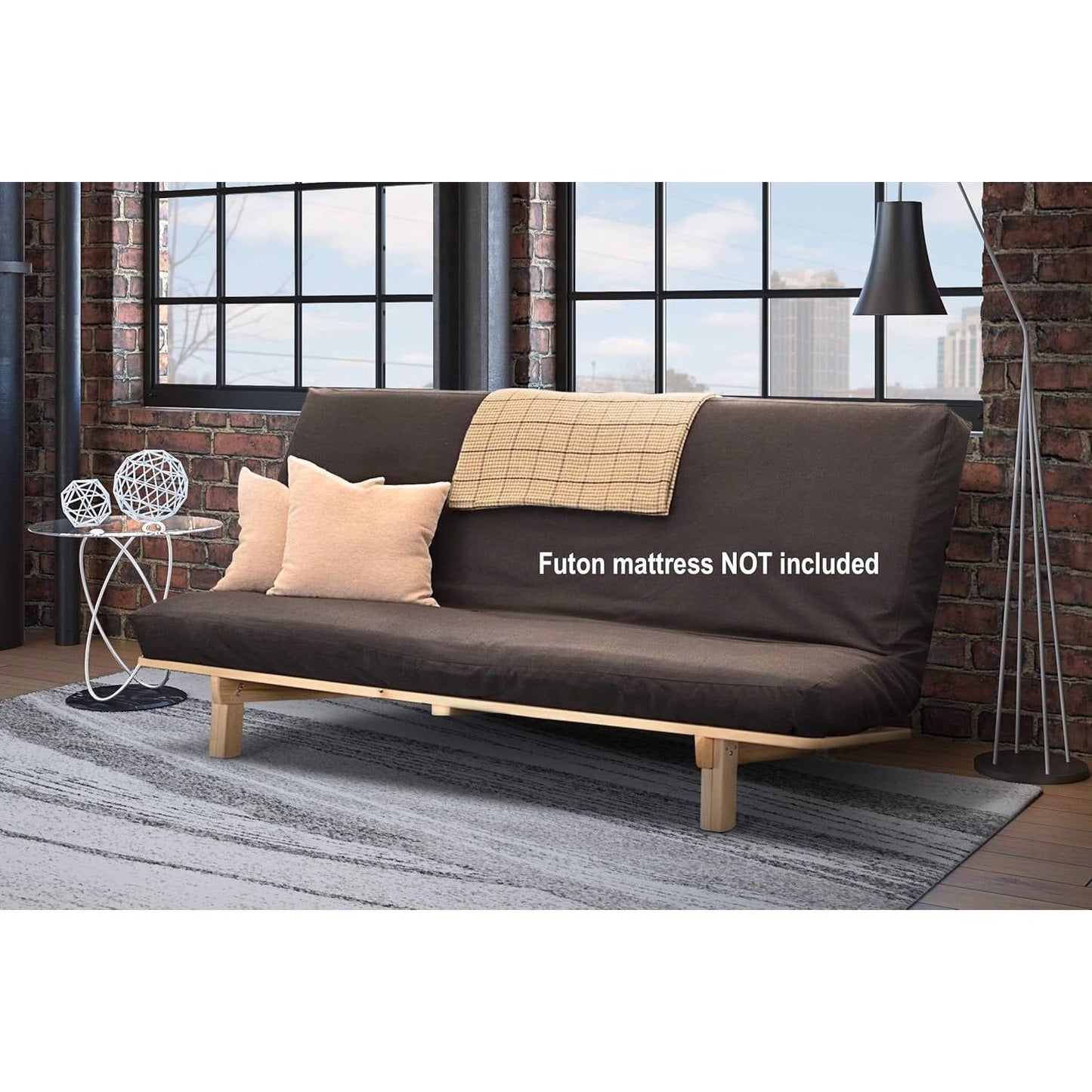 Sofá Cama Futón Queen Size de Madera Maciza - Hecho en EE. UU.
