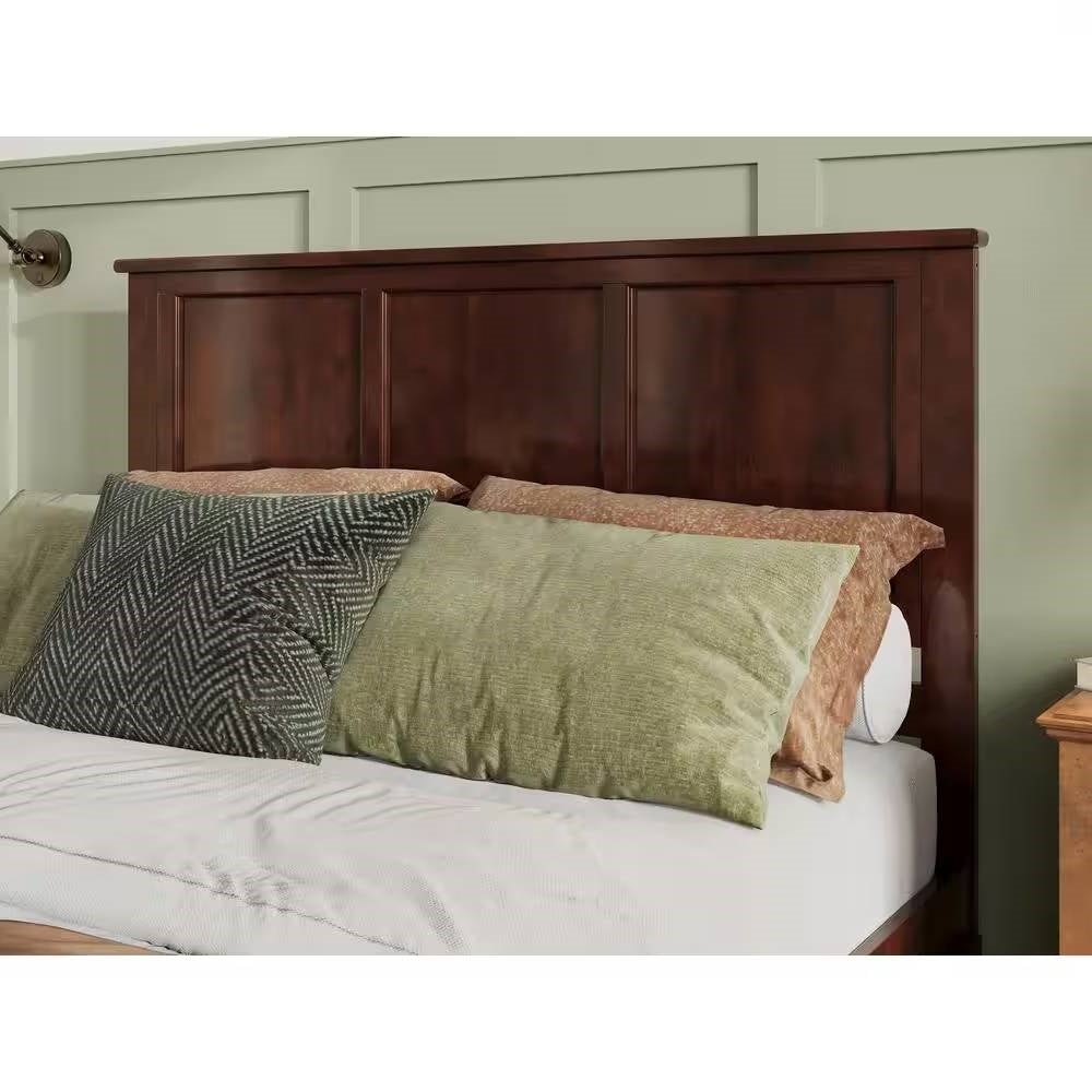Cabecero de cama Queen Size de estilo tradicional con acabado de madera de nogal