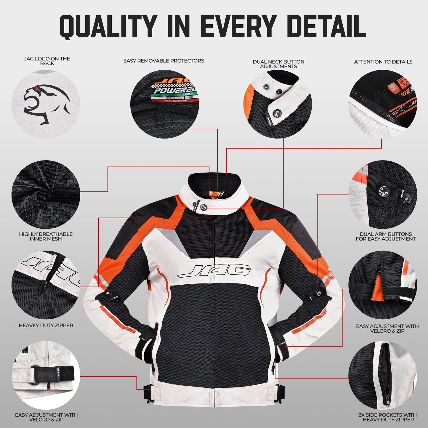 Chaqueta de moto Horizon | Chaqueta protectora con certificación CE