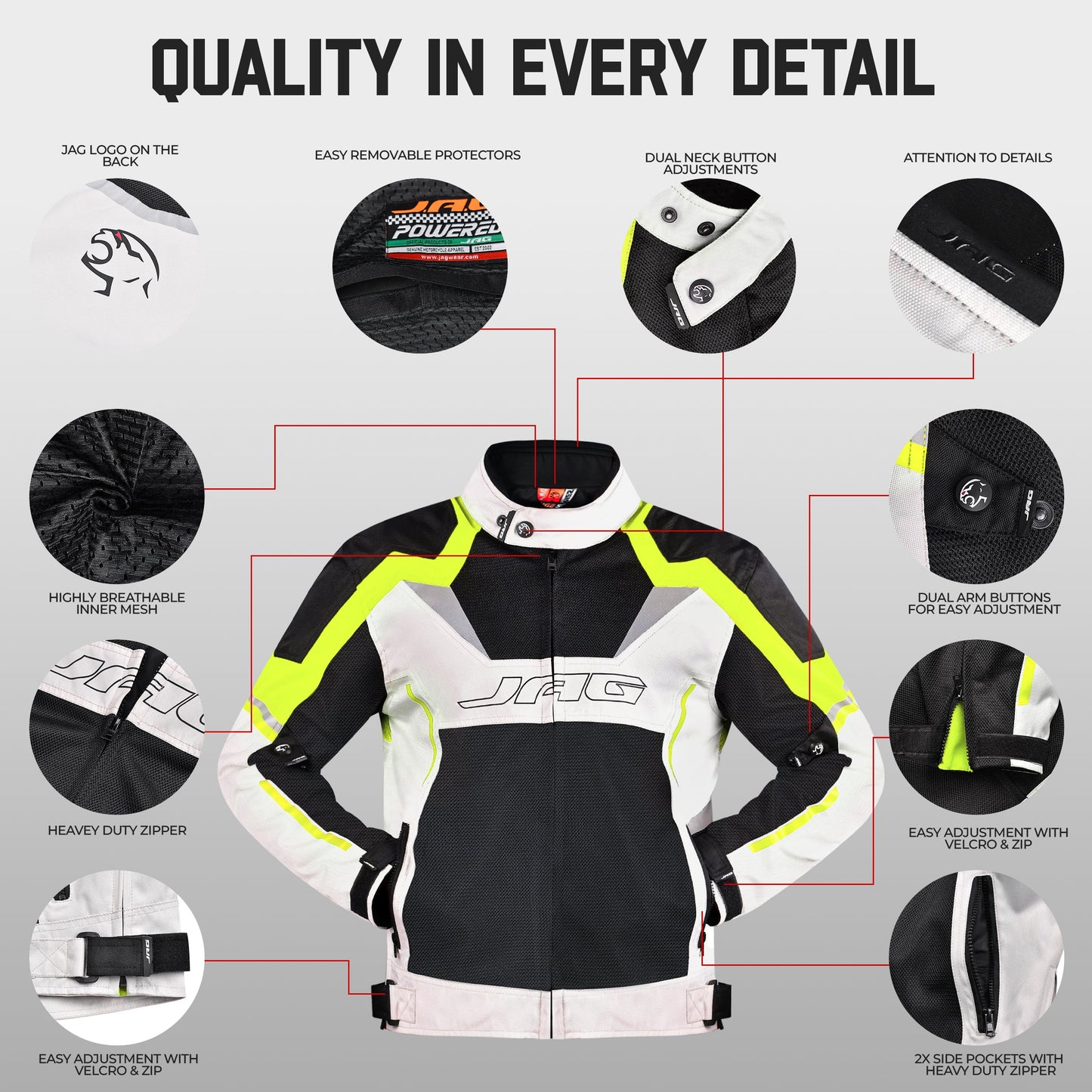 Chaqueta de moto Horizon | Chaqueta protectora con certificación CE