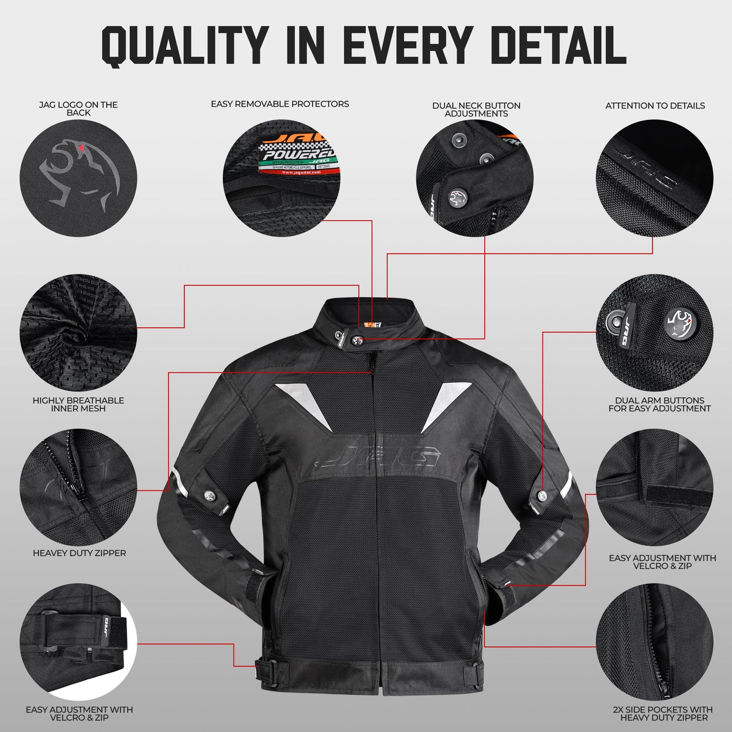 Chaqueta de moto Horizon | Chaqueta protectora con certificación CE